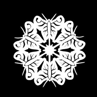 butterfly paper snowflake pattern