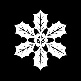 Holly Snowflake Template