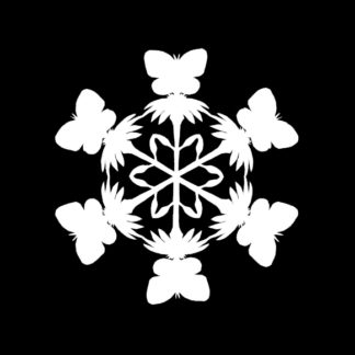 Butterfly Flower Snowflake Template